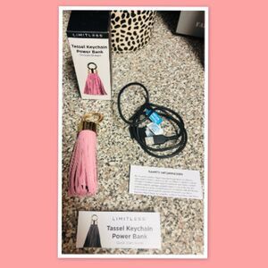 Limitless Tassel Keychain Power Bank ~ Pink